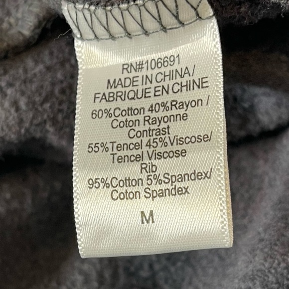 Young Fabulous Broke Athleisure Drawcord Waist Hooded Sweatshirt Cardigan Size M - Picture 7 of 8